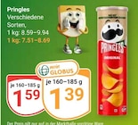 Pringles im Angebot bei GLOBUS in Salzgitter Pringles Angebote bei GLOBUS Salzgitter für 1,39 €