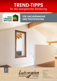 Holz-Zentrum-Luhmann Prospekt Trend-Tipps FÜR DIE ENERGETISCHE SANIERUNG mit  Seiten in Vordorf und Umgebung