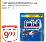 Spülmaschinenreiniger Sparpack im Angebot bei GLOBUS in Salzgitter Spülmaschinenreiniger Sparpack Angebote von Finish bei GLOBUS Salzgitter für 9,99 €