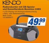 Radiorekorder mit CD-Spieler und Kassettendeck Boombox 24EX Angebote von Kendo bei expert Leinfelden-Echterdingen für 49,99 €