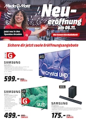Samsung QLED TV Angebot im MediaMarkt Saturn Prospekt, gültig von 06.11.2025 bis 09.11.2025 Samsung QLED TV Angebot im aktuellen MediaMarkt Saturn Prospekt auf Seite 1