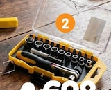 Boîte à clé à cliquet + douilles 22 pièces - B&M à Colomiers Boîte à clé à cliquet + douilles 22 pièces en promo chez B&M Colomiers à 4,98 €