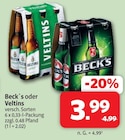 Aktuelles Beck's oder Veltins Angebot bei Markant Nordwest in Detmold ab 3,99 €