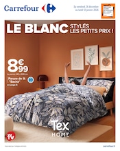 Lit Angebote im Prospekt "LE BLANC : STYLÉS LES PETITS PRIX !" von Carrefour auf Seite 1