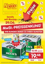 Netto Marken-Discount Prospekt für Dortmund mit 43 Seiten Netto Marken-Discount Prospekt für Dortmund: "MwSt.-PREISSENKUNG - WIR RUNDEN IMMER ZU IHREN GUNSTEN", 43 Seiten, 06.07.2020 - 11.07.2020