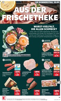 Zwiebelmettwurst im Kaufland Prospekt "Hier bin ich richtig" mit 68 Seiten (München)