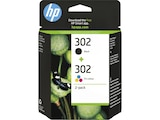 HP 302 - Pack de 2 - noir et 3 couleurs - cartouche d'encre originale (X4D37AE) - HP en promo chez Bureau Vallée Saint-Denis à 41,99 €