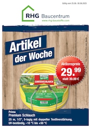 Aktueller RHG Baucentrum BaumĂ€rkte Prospekt fĂŒr Auerbach (Vogtland) 25.08.2025 - 30.08.2025 RHG Baucentrum Prospekt fĂŒr Auerbach (Vogtland) mit 1 Seite