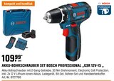 Akku-Bohrschrauber Set Bosch Professional "GSR 12V-15" Angebote von Bosch bei OBI Suhl für 109,99 €