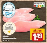 Frisches Hähnchenbrustfilet im REWE Prospekt Frisches Hähnchenbrustfilet von Land Bauern Hähnchen im aktuellen REWE Prospekt für 1,49 €