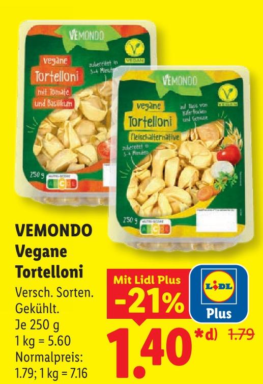 Vegane Tortelloni mit Tomate und Basilikum
