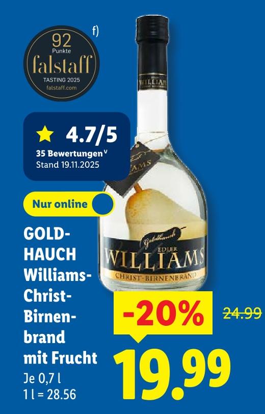 GOLDHAUCH Williams-Christ-Birnenbrand mit Frucht