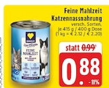 Katzennassnahrung im Angebot bei EDEKA in Wermelskirchen Katzennassnahrung Angebote bei EDEKA Wermelskirchen für 0,88 €