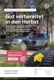 Volkswagen Prospekt für Reichenbach: "Mit frischen Reifen durch den Herbst", 1 Seite, 01.09.2024 - 30.11.2024