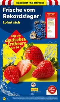 Erdbeeren im aktuellen Lidl Prospekt (Koblenz) Erdbeeren im Lidl Prospekt "LIDL LOHNT SICH" mit 66 Seiten (Koblenz)