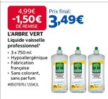 Liquide vaisselle professionnel - L'ARBRE VERT à 3,49 € dans le catalogue Costco