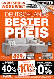 Weser Wohnwelt Prospekt für Wahlsburg mit 16 Seiten Weser Wohnwelt Prospekt für Wahlsburg: "DEUTSCHLANDS BESTER PREIS", 16 Seiten, 28.06.2025 - 11.07.2025