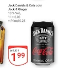 Cola Angebote von Jack Daniels bei GLOBUS Rüsselsheim für 1,99 €
