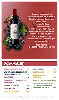 Catalogue de la semaine "FOIRE AUX VINS" avec 2 pages, valide du 01/10/2026 au 18/10/2026 pour Cachan et alentours Prospectus de la semaine "FOIRE AUX VINS" avec 2 pages, valide du 01/10/2026 au 18/10/2026 pour Cachan et alentours