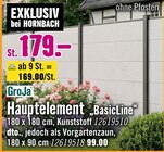 Zaun Sichtschutz im Hornbach Prospekt Hauptelement BasicLine von GroJa im aktuellen Hornbach Prospekt für 169,00 €