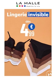 Prospectus La Halle à Saint-Alban-du-Rhône, "Lingerie invisible", 1 page, 22/04/2026 - 26/04/2026