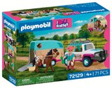 Véhicule avec remorque à chevaux - Playmobil - Super U à Saint-Étienne Véhicule avec remorque à chevaux - Playmobil en promo chez Super U Saint-Étienne à 34,99 €