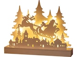 LED Silhouette Santa mit Schlitten Weihnachtsbeleuchtung, Weiß, Warmweiß von FHS im aktuellen MediaMarkt Saturn Prospekt für 15,99 €