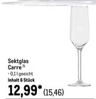 Sektglas Carre im METRO Prospekt Sektglas Carre von im aktuellen METRO Prospekt für 15,46 €