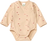 Aktuelles Wickelbody Langarm mit Pilz-Muster, beige, Gr. 62/68 Angebot bei dm-drogerie markt in Bielefeld ab 6,90 €