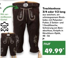Trachtenhose 3/4 oder 1/2 lang bei Kaufland in Villingen-Schwenningen Trachtenhose 3/4 oder 1/2 lang im Angebot bei Kaufland Villingen-Schwenningen für 49,99 €