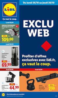 Catalogue Lidl à Nanterre cette semaine, valable du 26/10/2026 au 29/10/2026 Prospectus Lidl à Nanterre, "Faites briller les fêtes à prix minis !", 19 pages de promos valables du 26/10/2026 au 29/10/2026