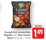 Linsenchips Paprika im Angebot bei EDEKA in Mannheim Linsenchips Paprika Angebote von funny-frisch bei EDEKA Mannheim für 1,49 €