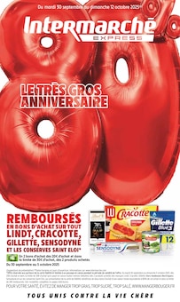 Prospectus Intermarché de la semaine "LE TRÈS GROS ANNIVERSAIRE" avec 1 pages, valide du 30/09/2025 au 12/10/2025 pour Paris et alentours