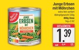 Junge Erbsen mit Möhrchen im EDEKA Prospekt Junge Erbsen mit Möhrchen von GUT&GÜNSTIG im aktuellen EDEKA Prospekt für 1,39 €