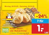 Kaiser-, Sesam-, oder Mohnbrötchen bei Netto Marken-Discount im Zinnowitz Prospekt für 1,00 €