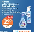 Lufterfrischer im V-Markt Prospekt Lufterfrischer von Febreze im aktuellen V-Markt Prospekt für 2,99 €