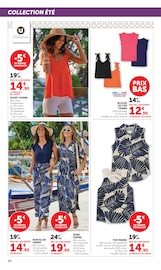 Promos Robe Femme dans le catalogue "LES PRIX BAS de l'été" de Hyper U Robe Femme en promo dans le catalogue Hyper U à la page 46