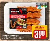 Grillspieß Dönerstyle im Angebot bei REWE in Rodgau Grillspieß Dönerstyle Angebote von JT Global Food bei REWE Rodgau für 3,99 €