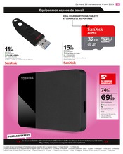 Promos Clé Usb dans le catalogue "PASSEZ LE PRINTEMPS CONNECTÉ À VOS ENVIES !" de Carrefour à la page 21