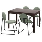 Aktuelles Tisch und 4 Stühle dunkelbraun/Hakebo graugrün Angebot bei IKEA in Siegen (Universitätsstadt) ab 478,96 €