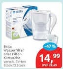 Wasserfilter von Brita für 14,99 € bei budni im Angebot Wasserfilter von Brita im aktuellen budni Prospekt