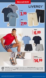 Prix et réduction Pyjama Homme dans le prospectus Lidl en cours Offre Pyjama Homme dans le catalogue Lidl du moment à la page 47
