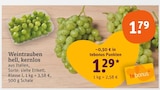 Weintrauben hell, kernlos im Angebot bei tegut in Ludwigshafen Weintrauben hell, kernlos Angebote bei tegut Ludwigshafen für 1,29 €