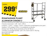 Échafaudage pliant aluminium chrono 3 à Tout Faire dans Vieillevie