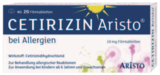 LINDA Balve - Cetirizin Aristo bei Allergien 10 mg Filmtabletten Angebot im Prospekt Cetirizin Aristo bei Allergien 10 mg Filmtabletten bei LINDA im Balve Prospekt für 3,50 €
