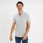 Polo en coton manches courtes gris homme en promo chez La Halle Polo en coton manches courtes gris homme dans le catalogue La Halle