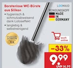 Borstenlose WC-Bürste aus Silikon von Loomaid für 9,99 € bei Netto Marken-Discount im Angebot Borstenlose WC-Bürste aus Silikon von Loomaid im aktuellen Netto Marken-Discount Prospekt