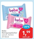 Pflegende Reinigungstücher von bebe für 1,99 € bei budni im Angebot Pflegende Reinigungstücher von bebe im aktuellen budni Prospekt
