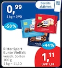Bunte Vielfalt von Ritter Sport für 0,99 € bei budni im Angebot Bunte Vielfalt von Ritter Sport im aktuellen budni Prospekt