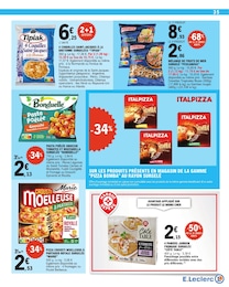 Prix et réduction Pizza surgelée dans le prospectus E.Leclerc en cours Offre Pizza surgelée dans le catalogue E.Leclerc du moment à la page 35